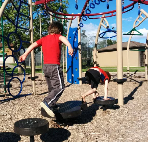 Kids having fun at the playground!