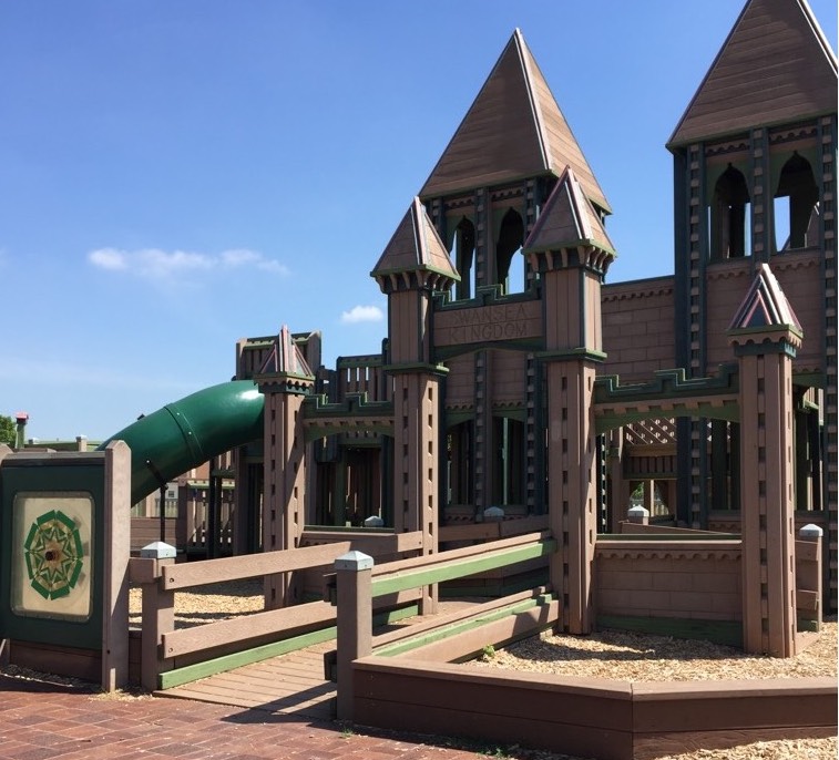 Picture of playground that looks like a castle!
